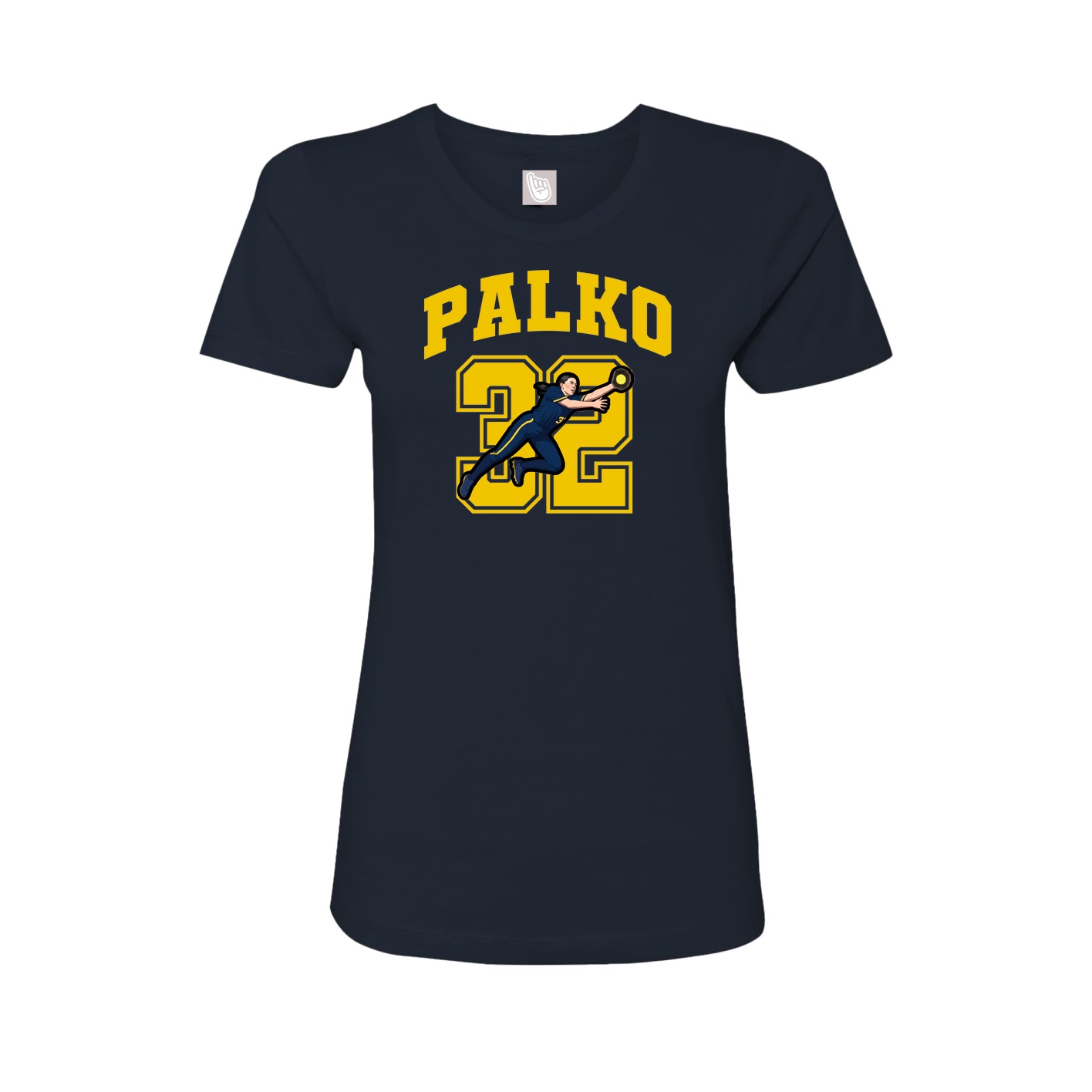 Fitted Women's Tee — Number in Navy
