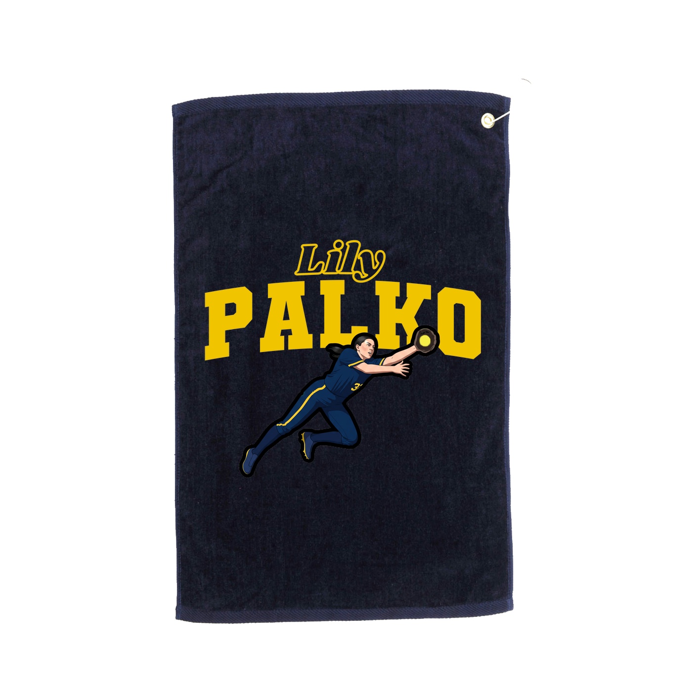 Golf Towel — Name Arch in Navy