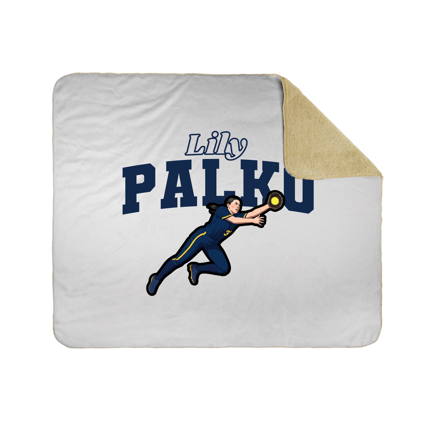 Throw Blanket — Name Arch in White