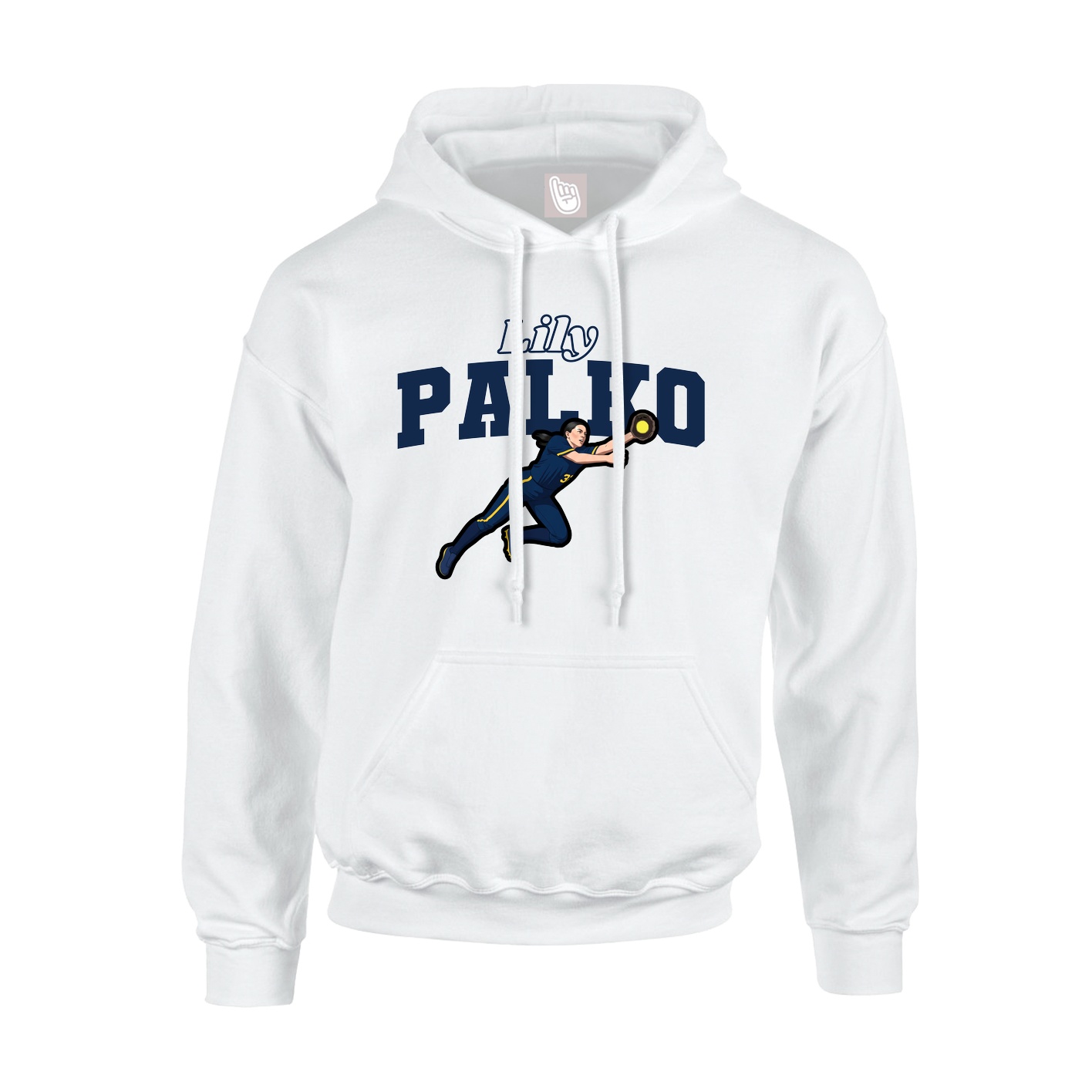 Hoodie — Name Arch in White