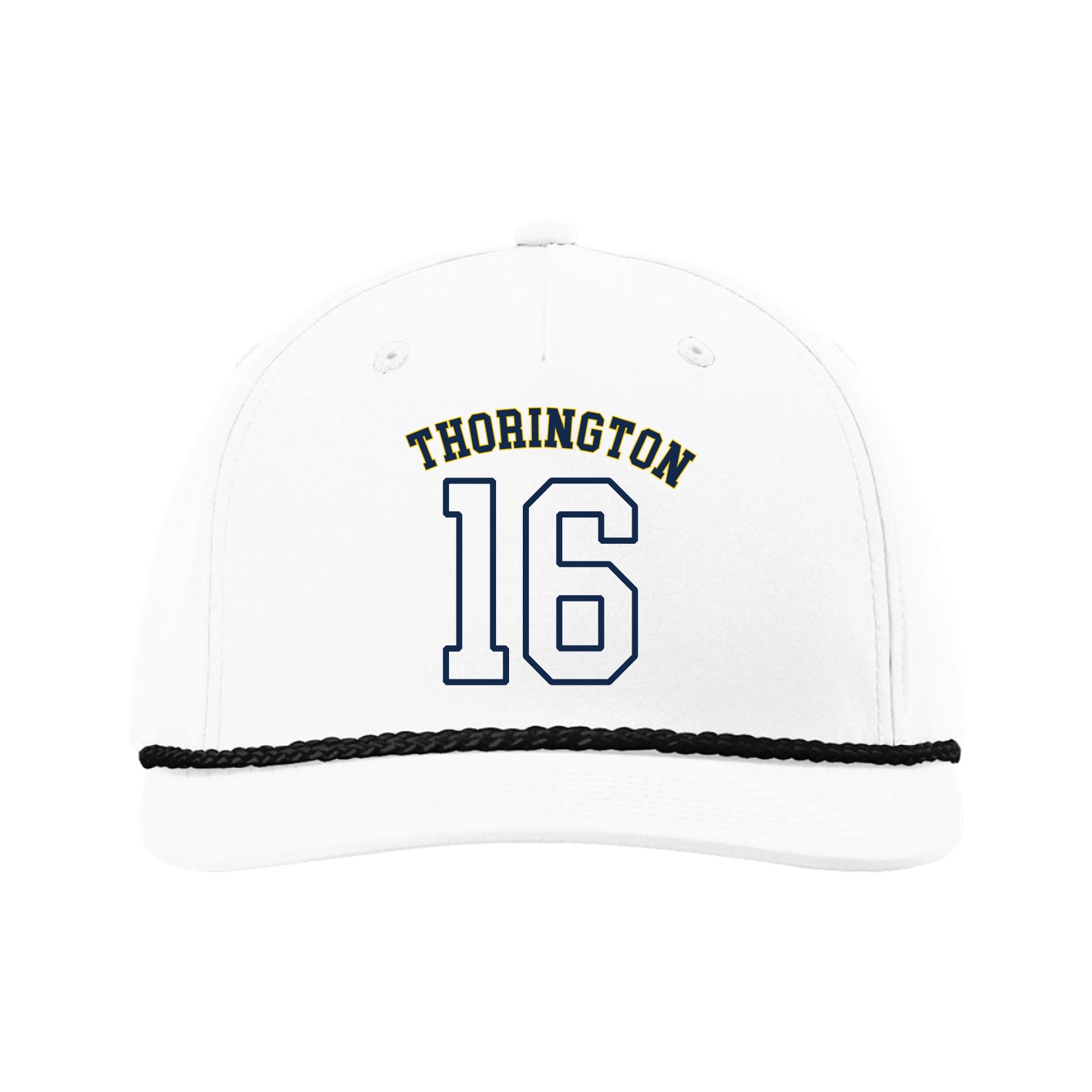 Five-Panel Classic Rope Cap — Shirsey Arch in White