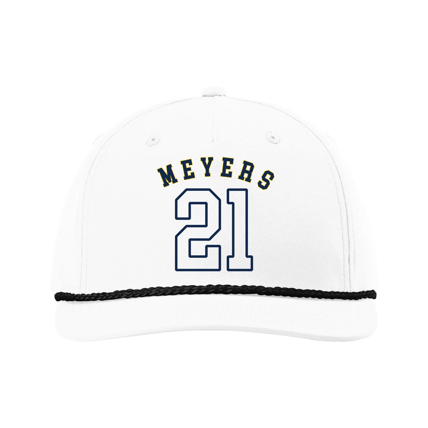 Five-Panel Classic Rope Cap — Shirsey Arch in White