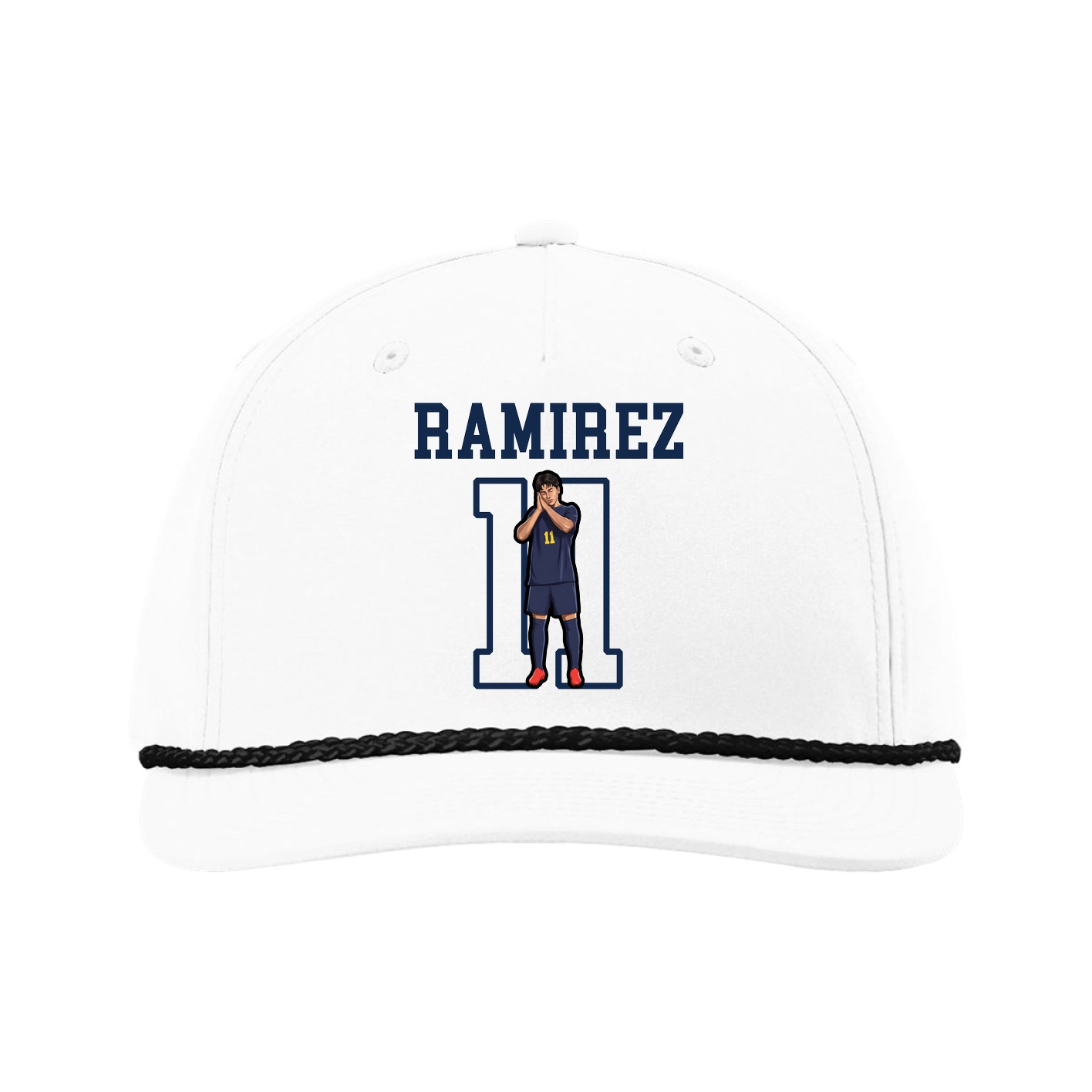 Five-Panel Classic Rope Cap — Shirsey in White