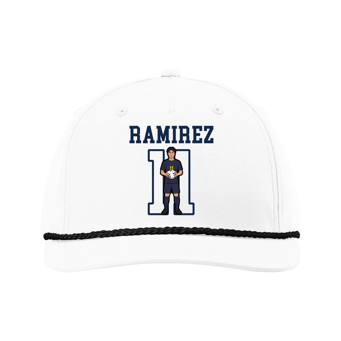 Five-Panel Classic Rope Cap — Shirsey in White