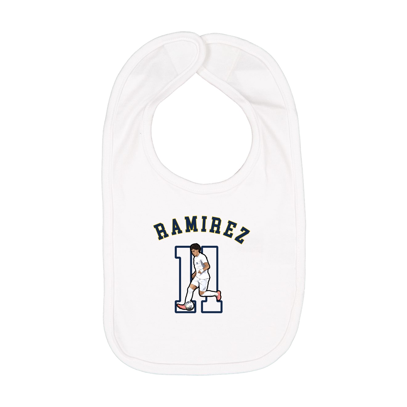 Infant Bib — Shirsey Arch in White