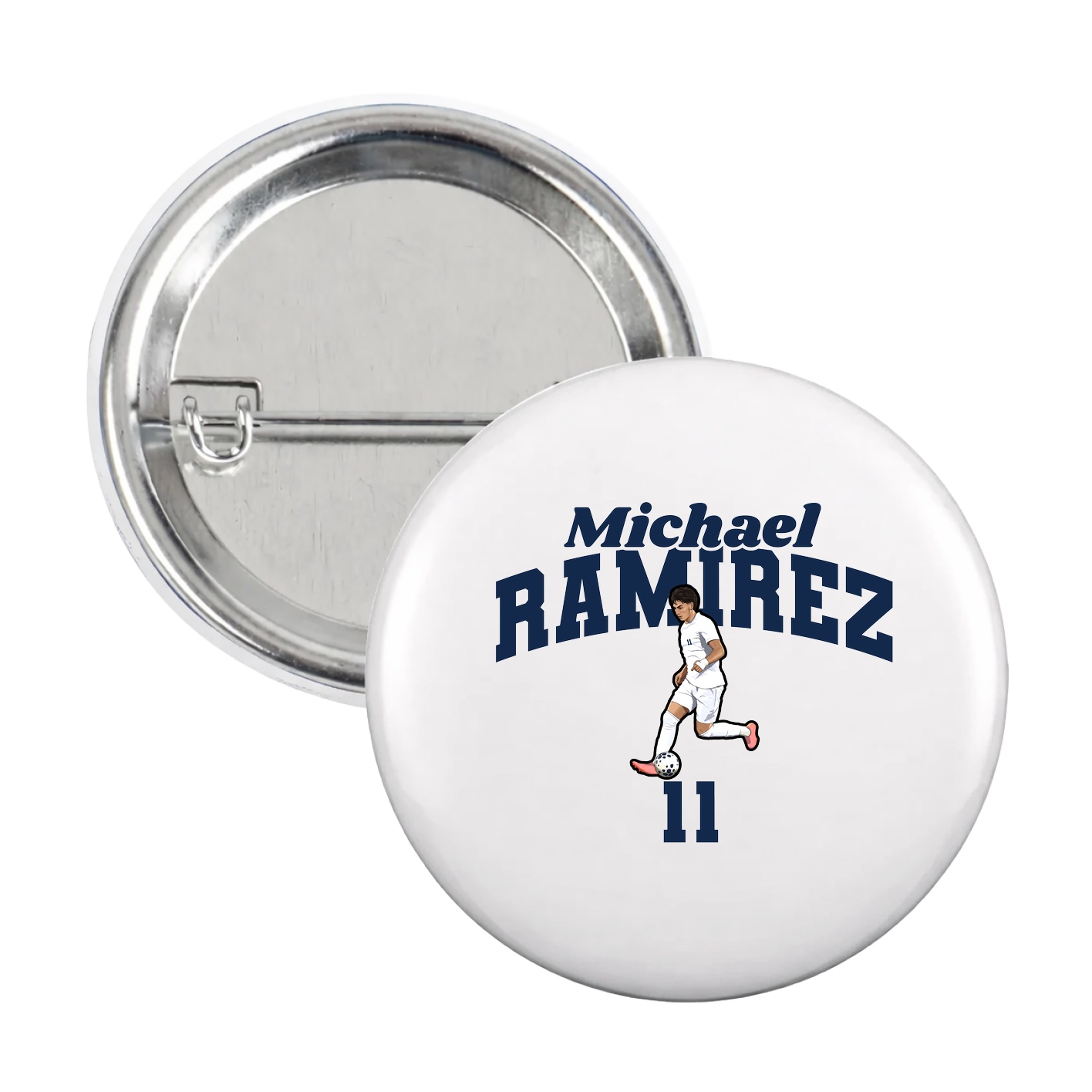 Game Day Button — Signature Arch in White