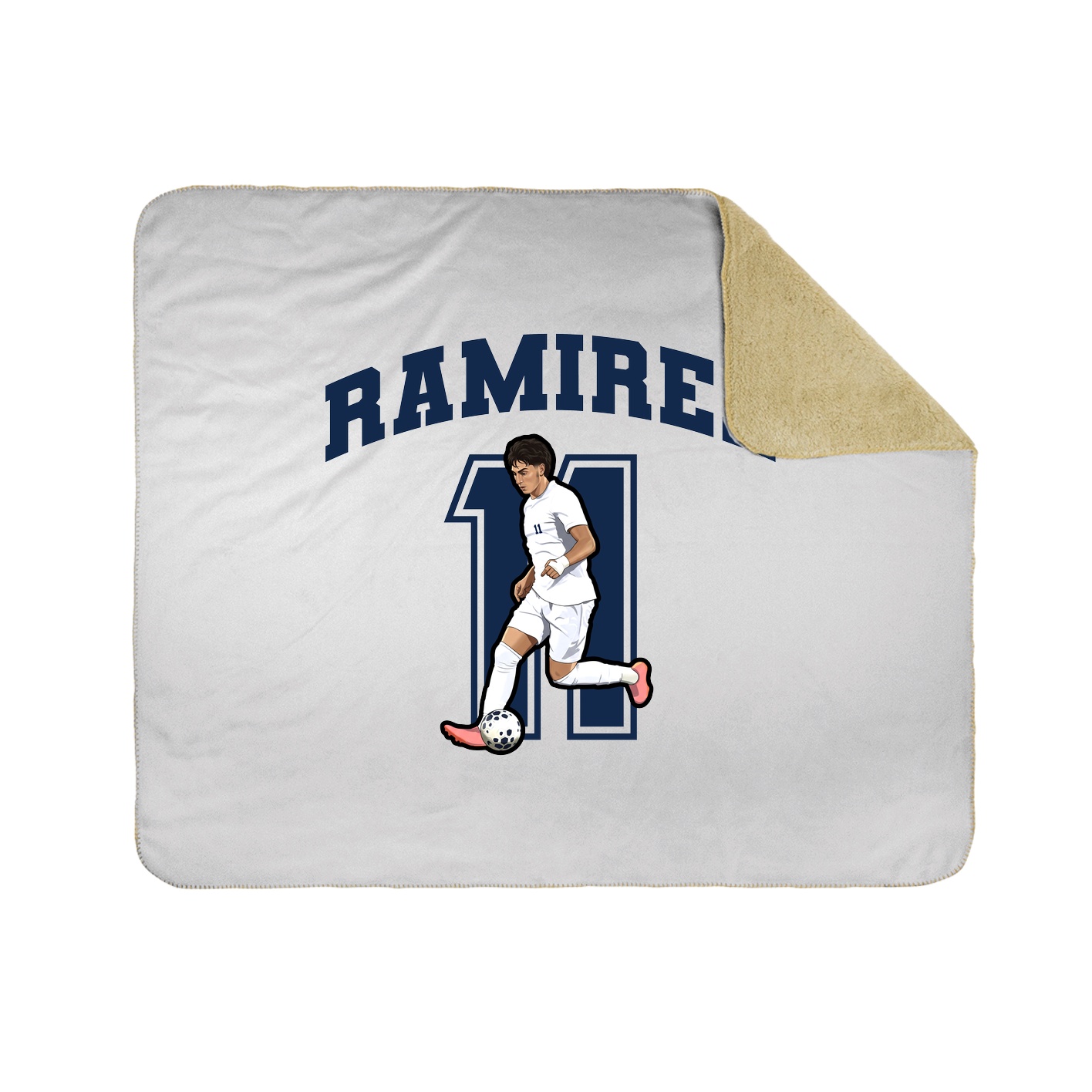 Throw Blanket — Number in White