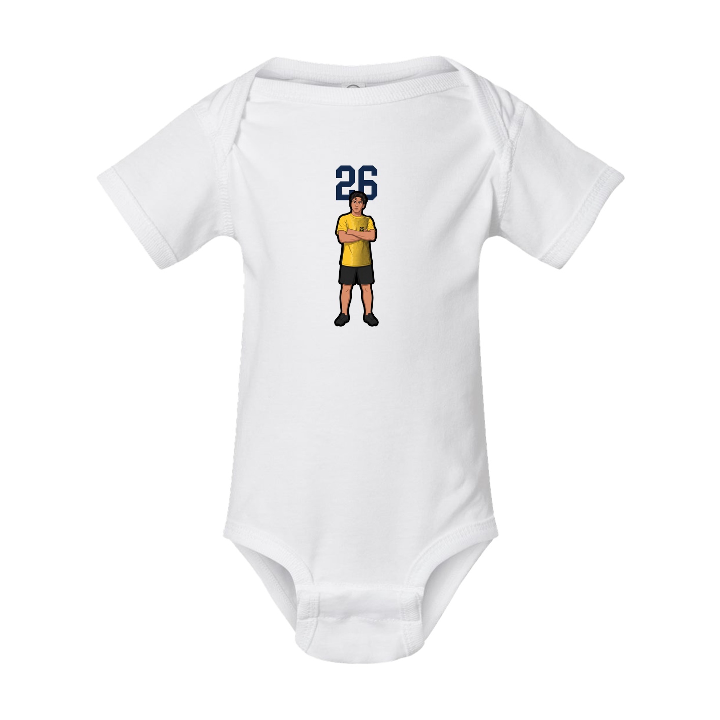 Baby Onesie — Number Top in White