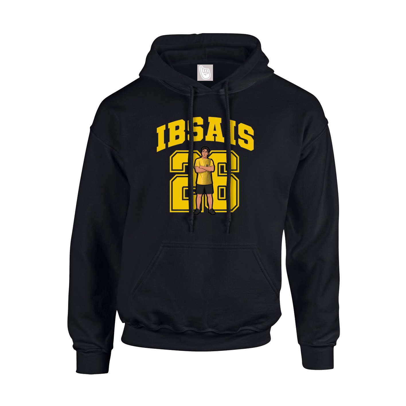 Hoodie — Number in Black