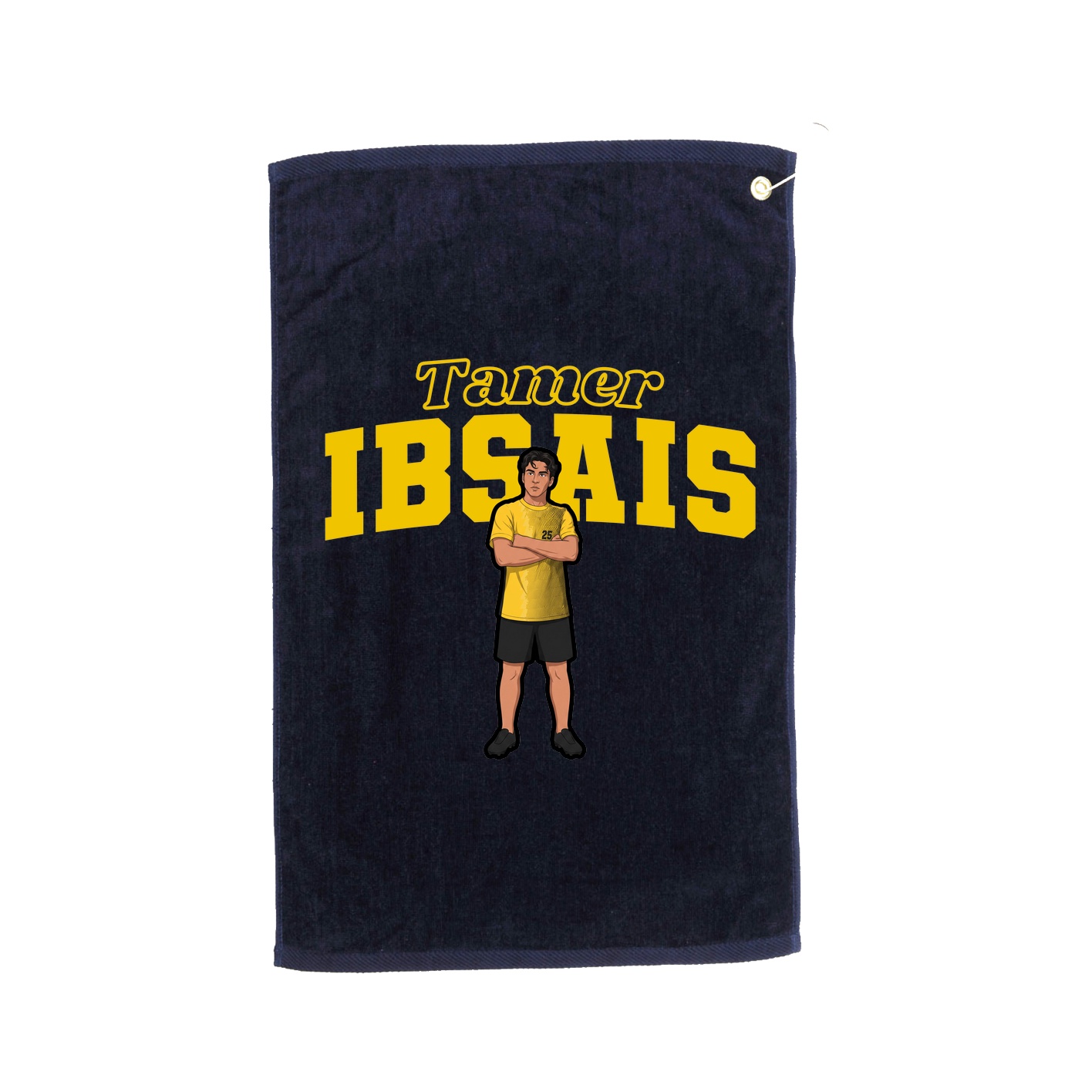 Golf Towel — Name Arch in Navy