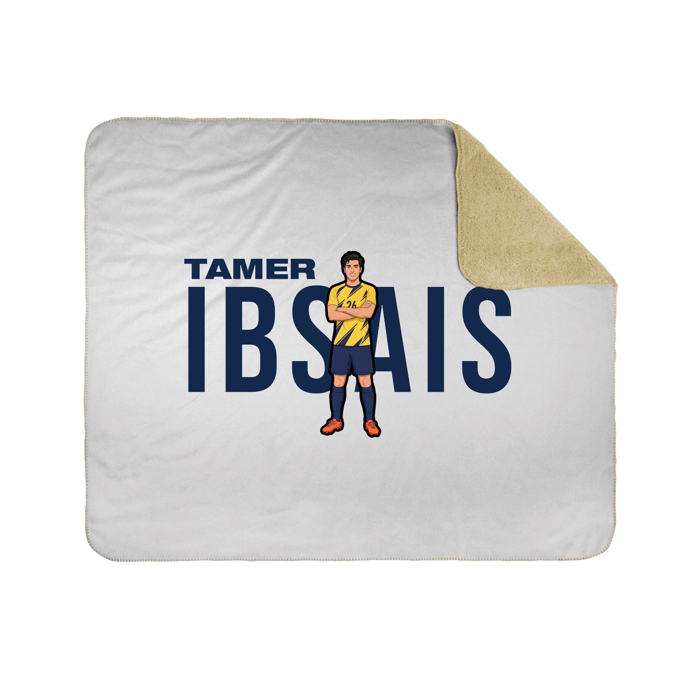 Throw Blanket — Player Name in White