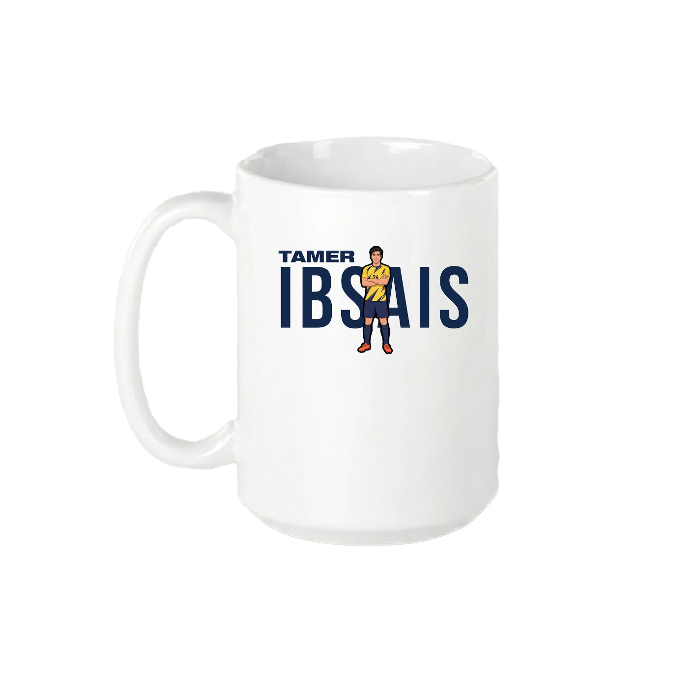 15oz Coffee Mug — Player Name in White