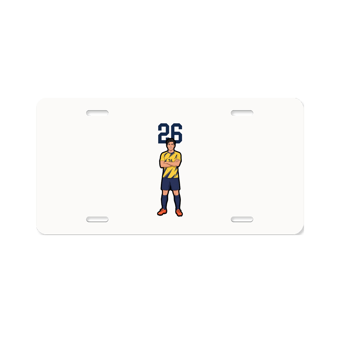 License Plate — Number Top in Classic