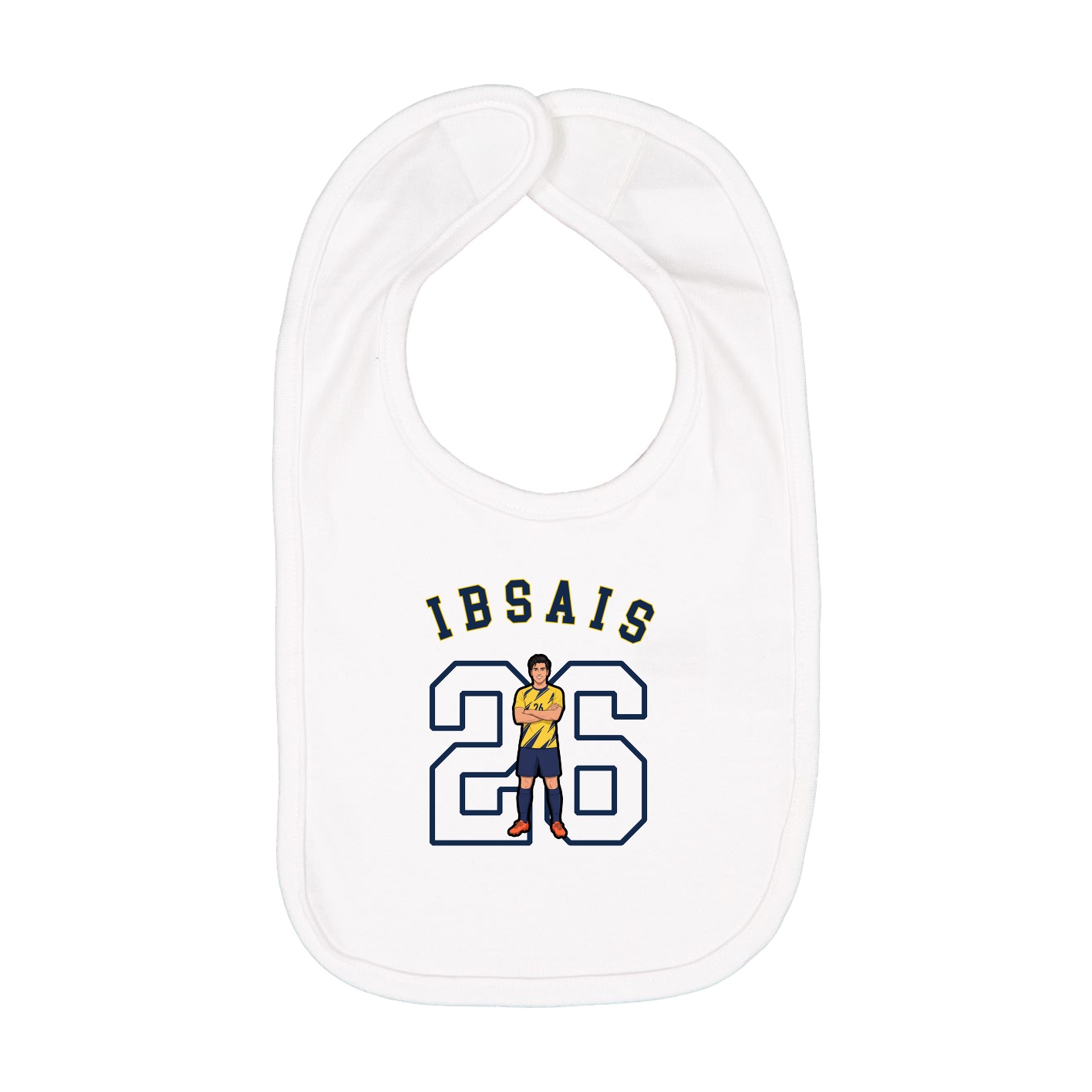 Infant Bib — Shirsey Arch in White
