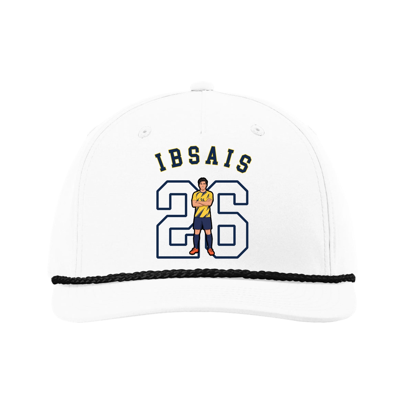 Five-Panel Classic Rope Cap — Shirsey Arch in White