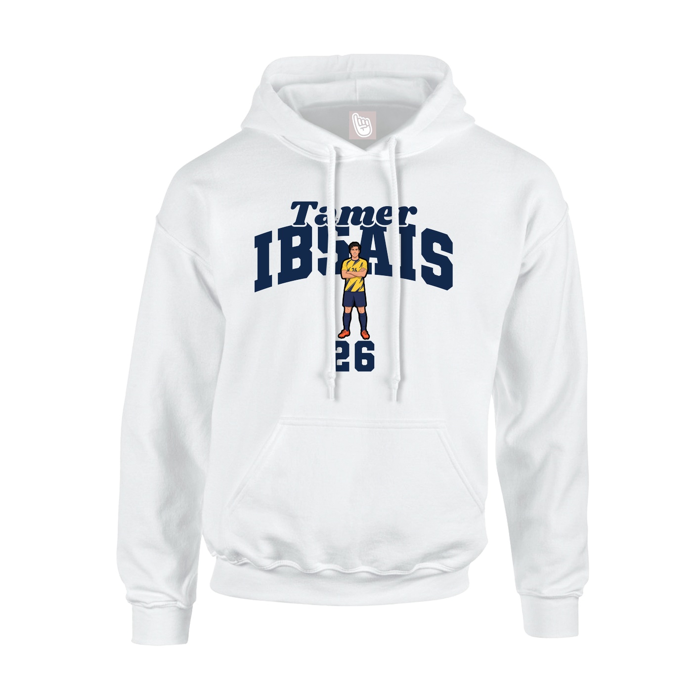 Hoodie — Signature Arch in White