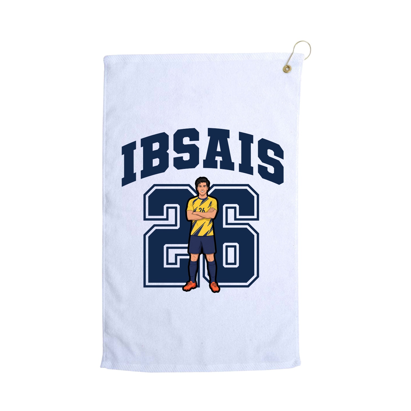 Golf Towel — Number in White