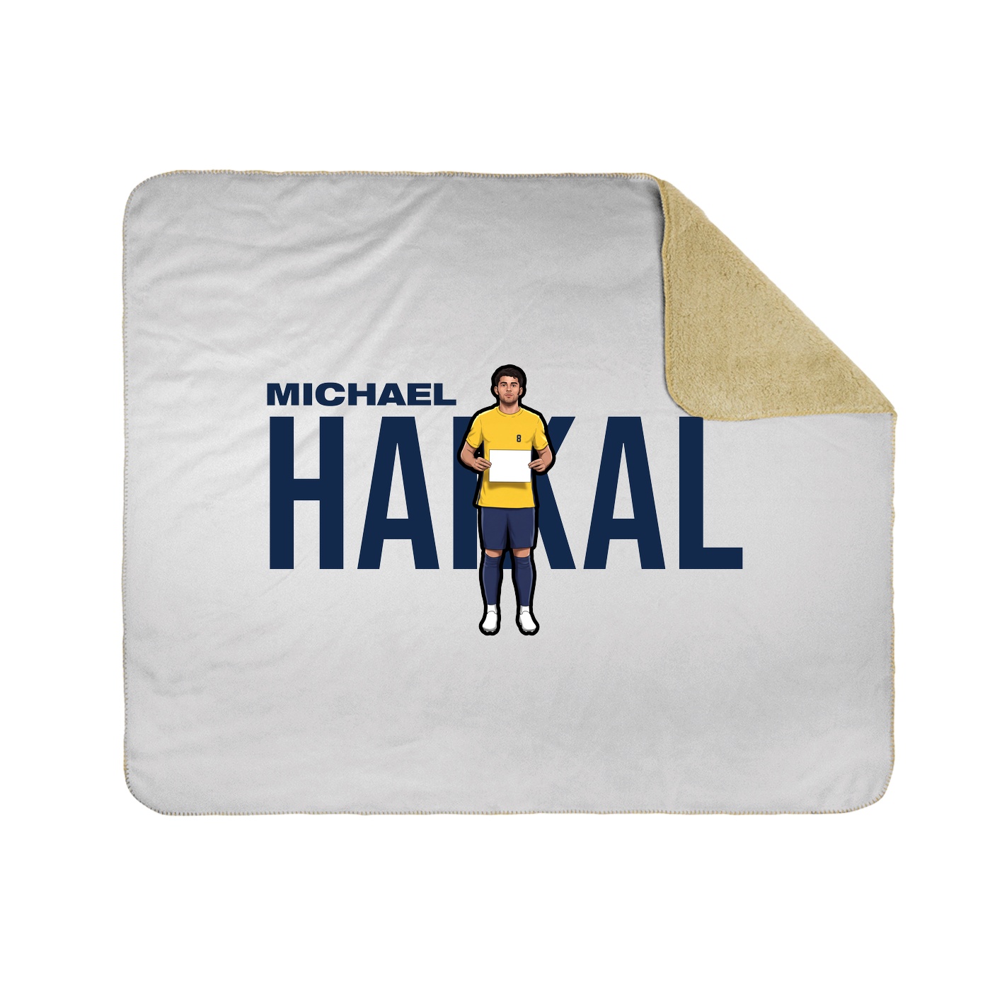 Throw Blanket — Player Name in White