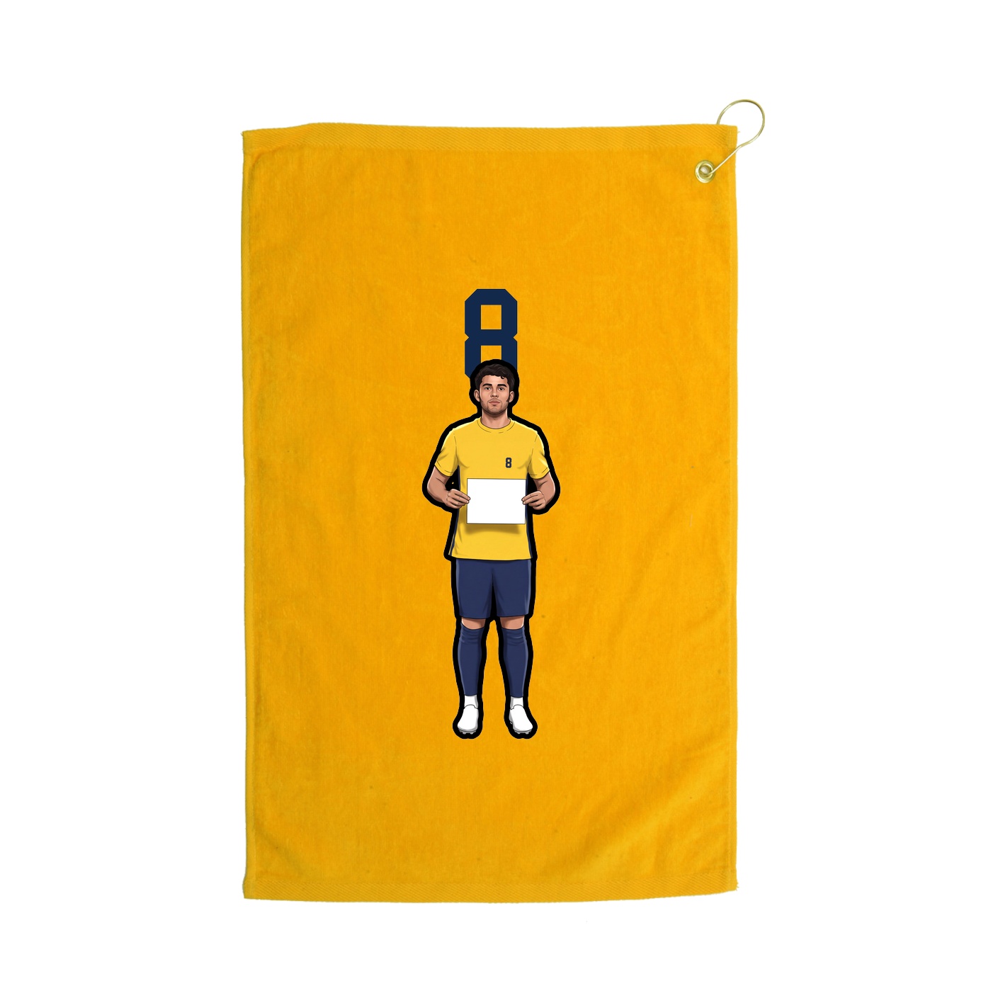 Golf Towel — Number Top in Gold