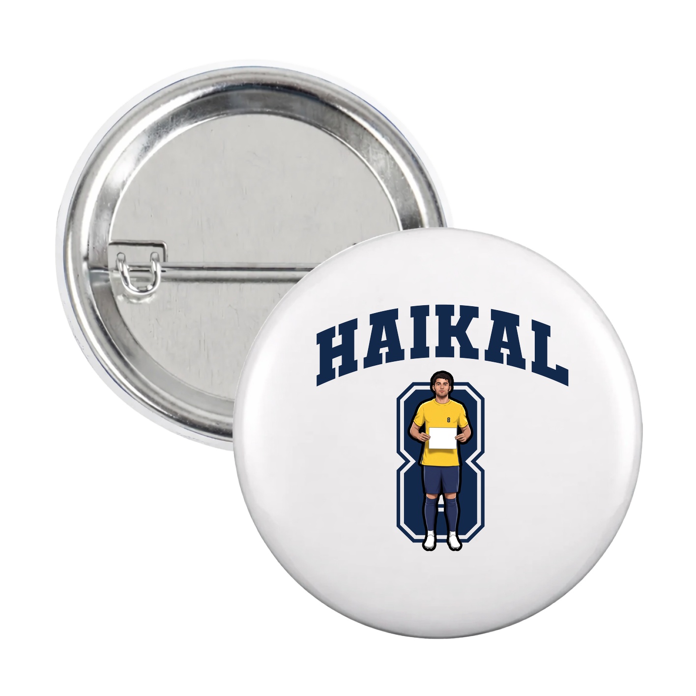 Game Day Button — Number in White