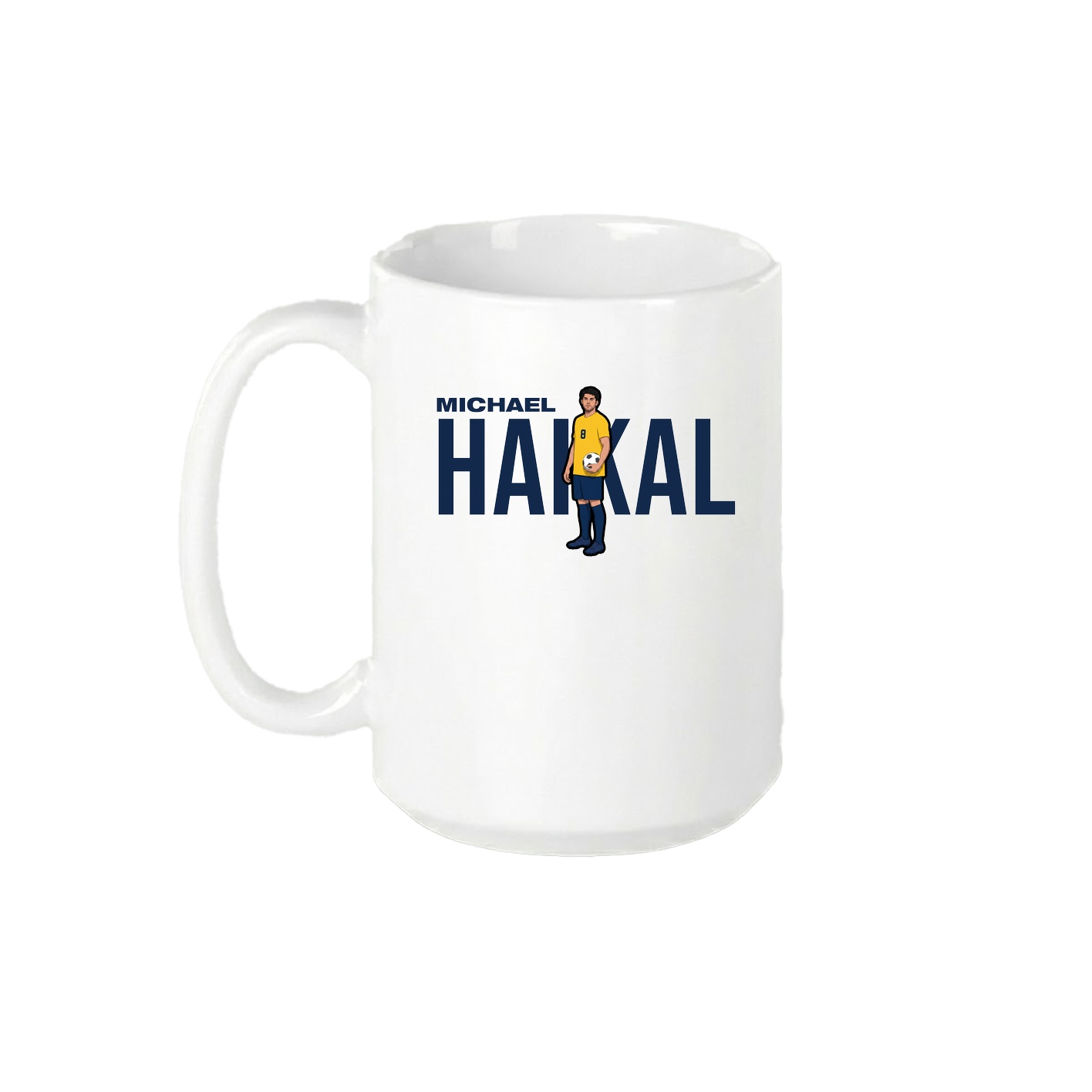 15oz Coffee Mug — Player Name in White