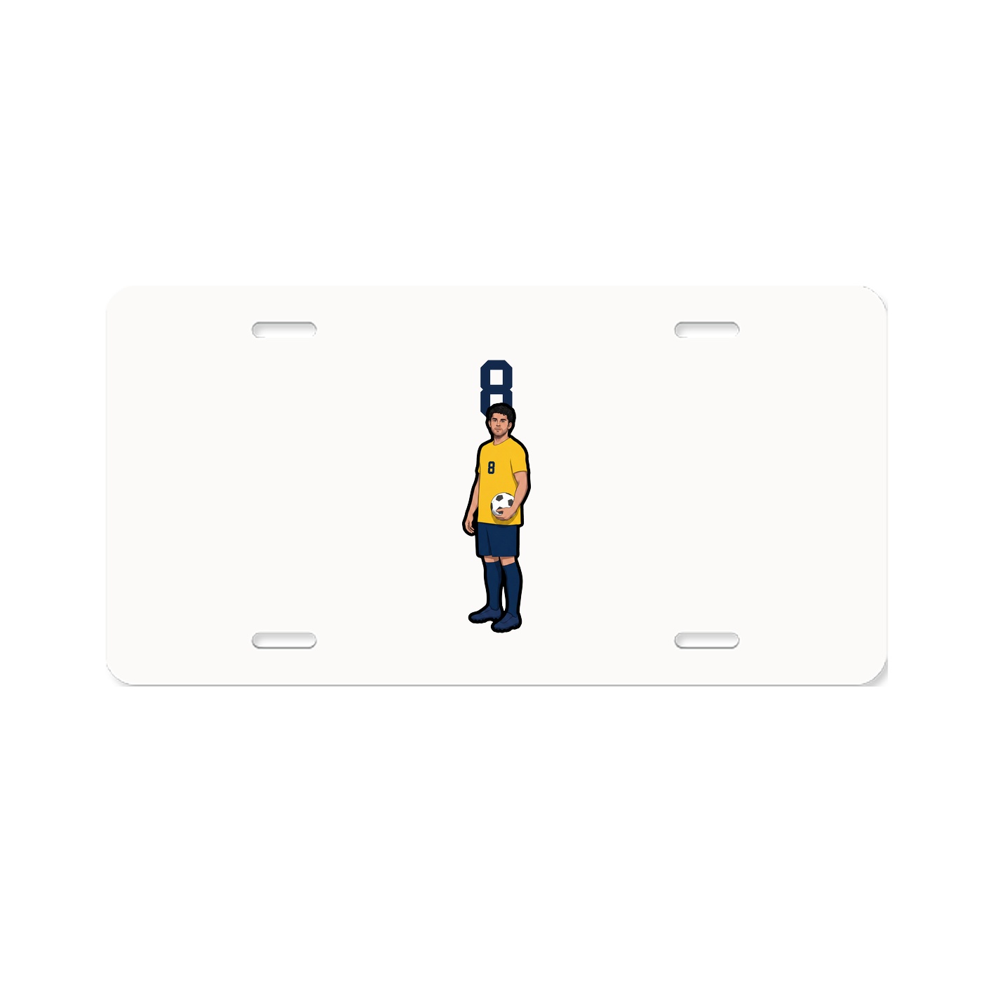 License Plate — Number Top in Classic