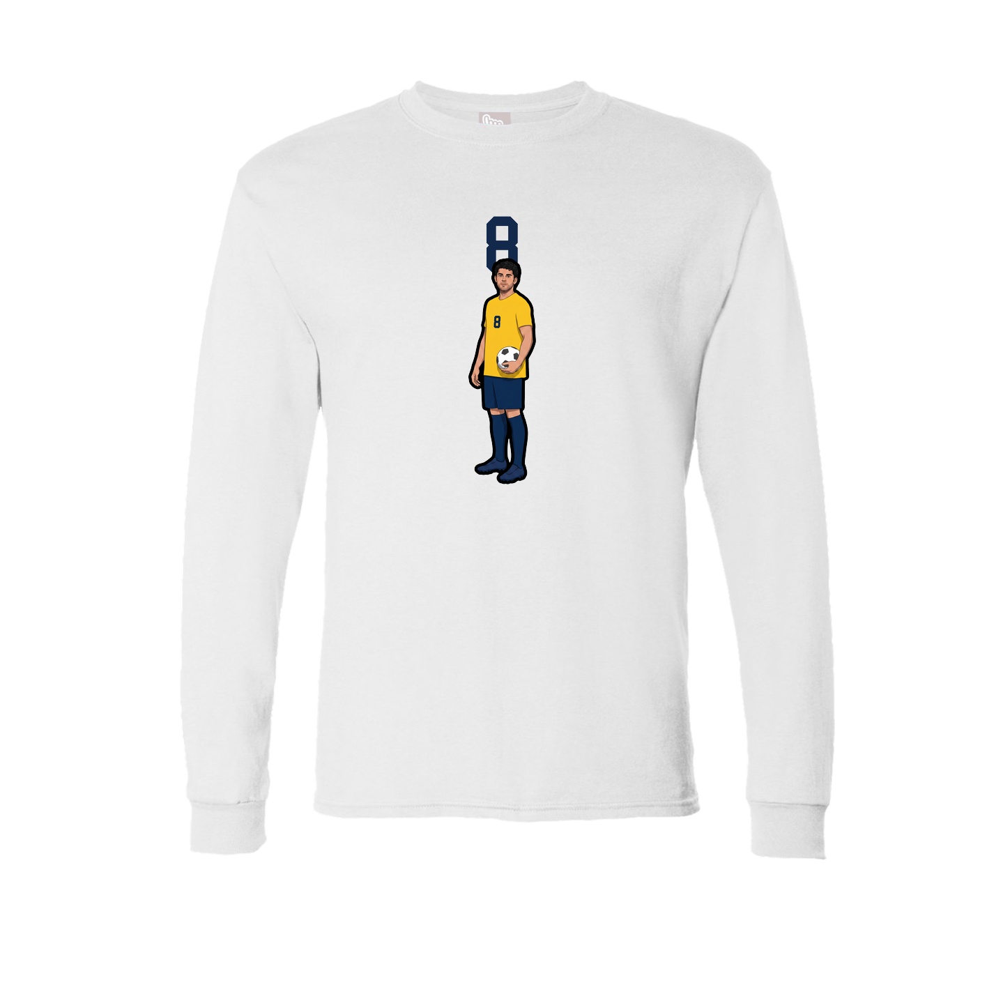 Long Sleeve Tee — Number Top in White