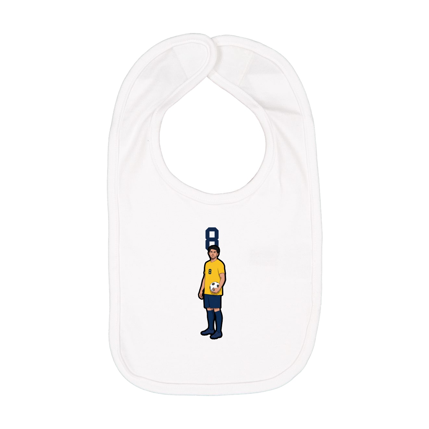 Infant Bib — Number Top in White