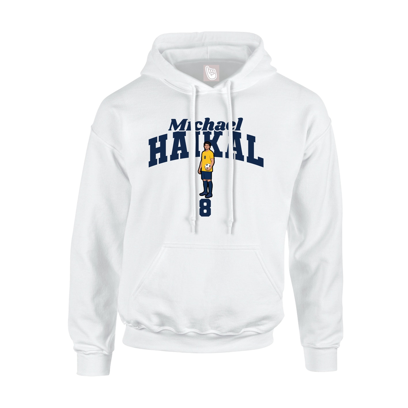 Youth Hoodie — Signature Arch in White
