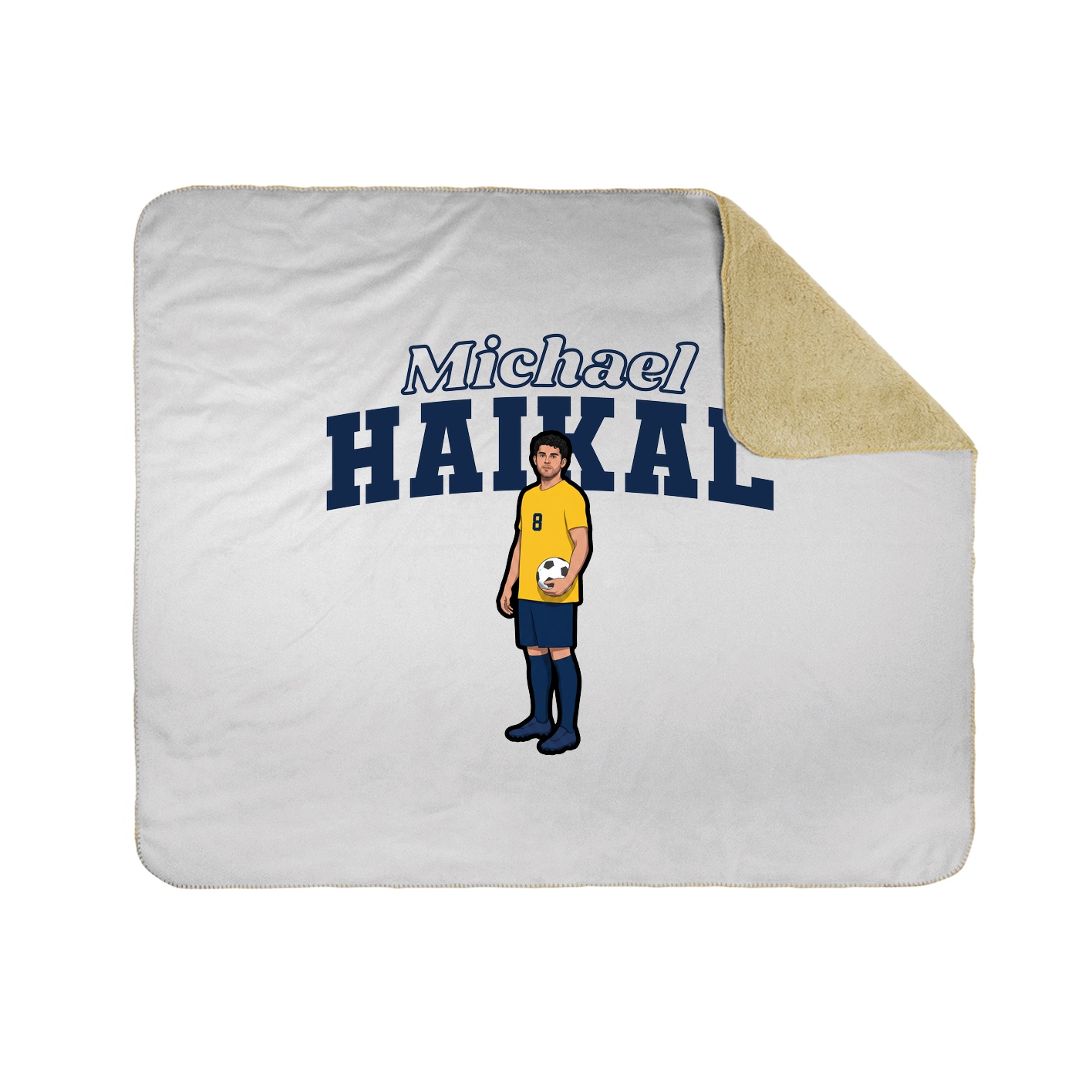Throw Blanket — Name Arch in White