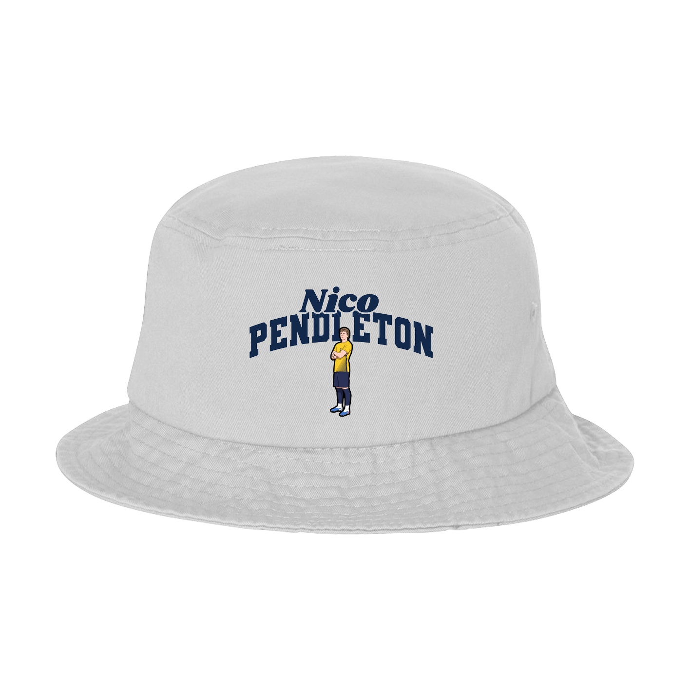 Bucket Cap — Signature Arch in White
