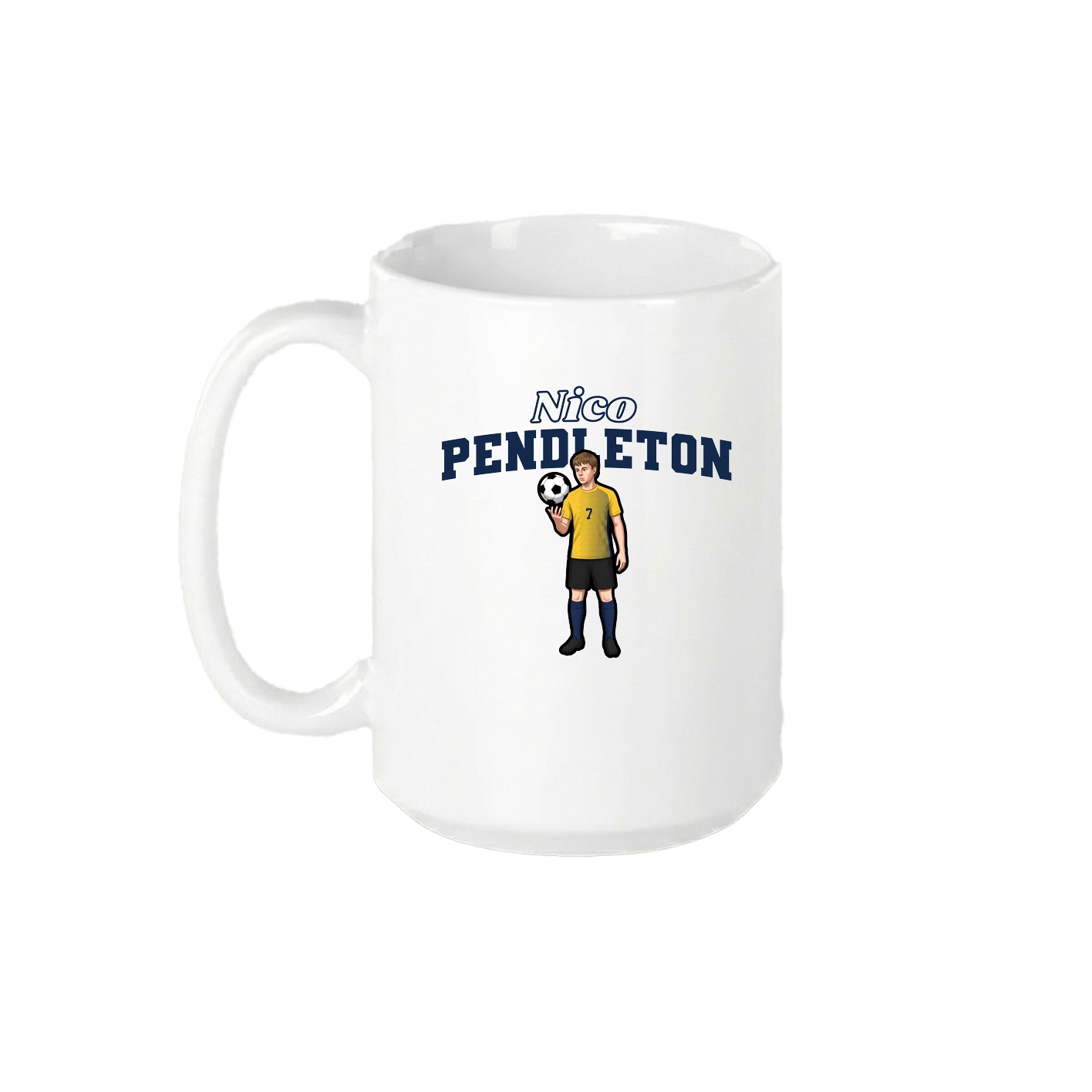 15oz Coffee Mug — Name Arch in White