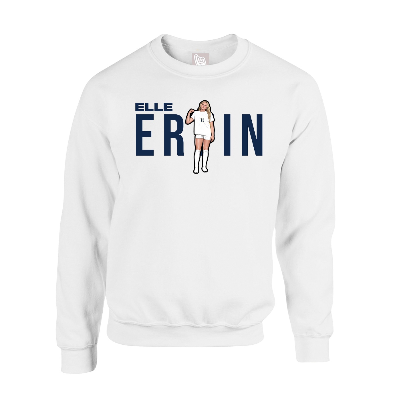 Fleece Crew — Player Name in White