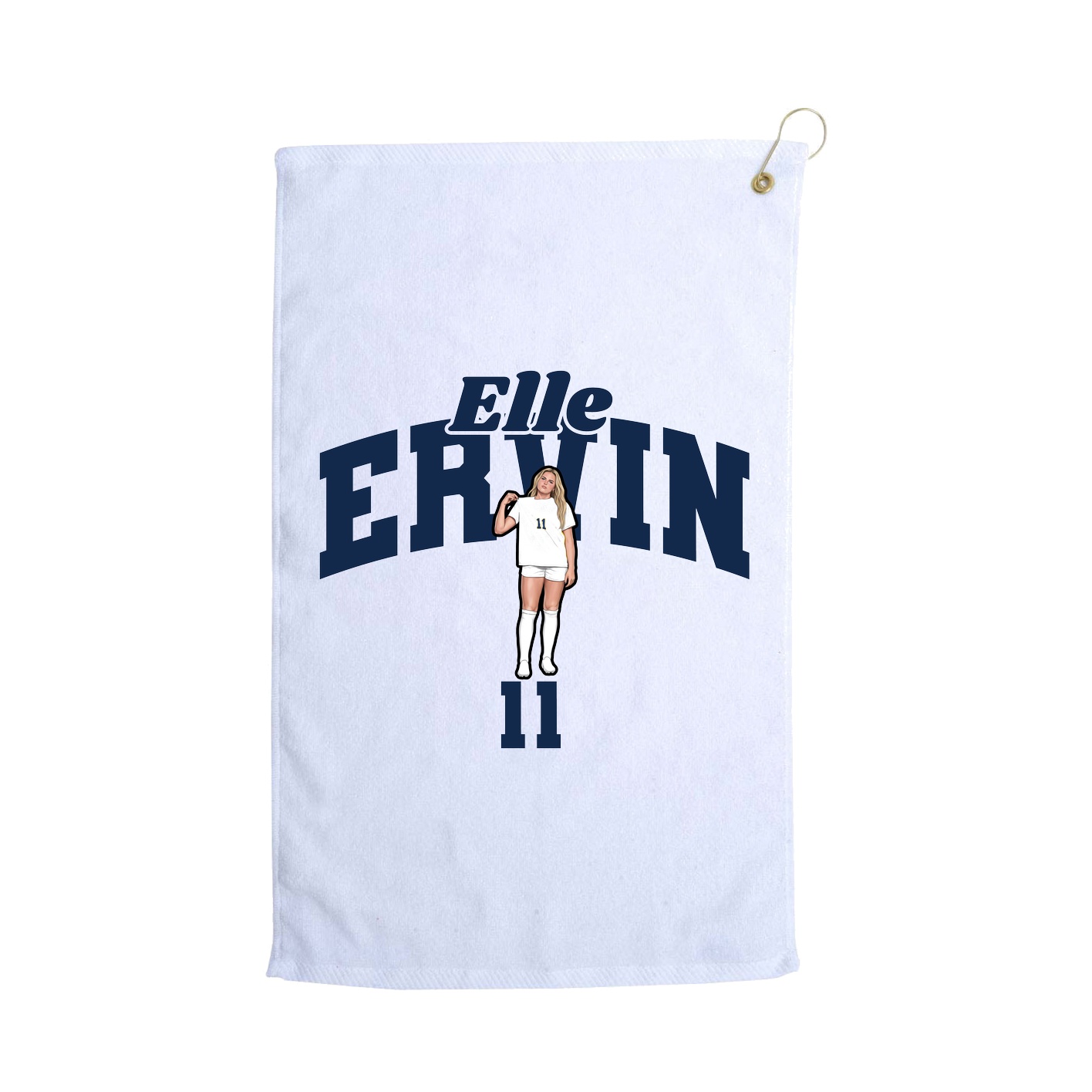 Golf Towel — Signature Arch in White