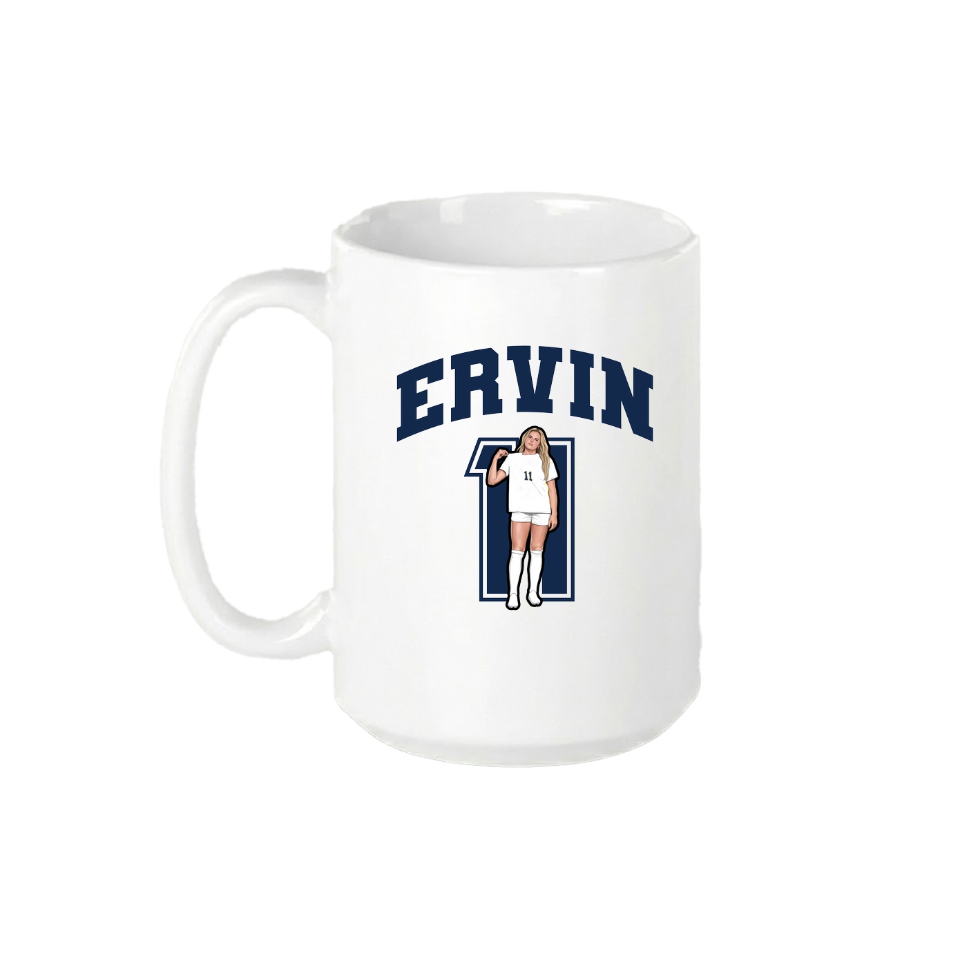 15oz Coffee Mug — Number in White