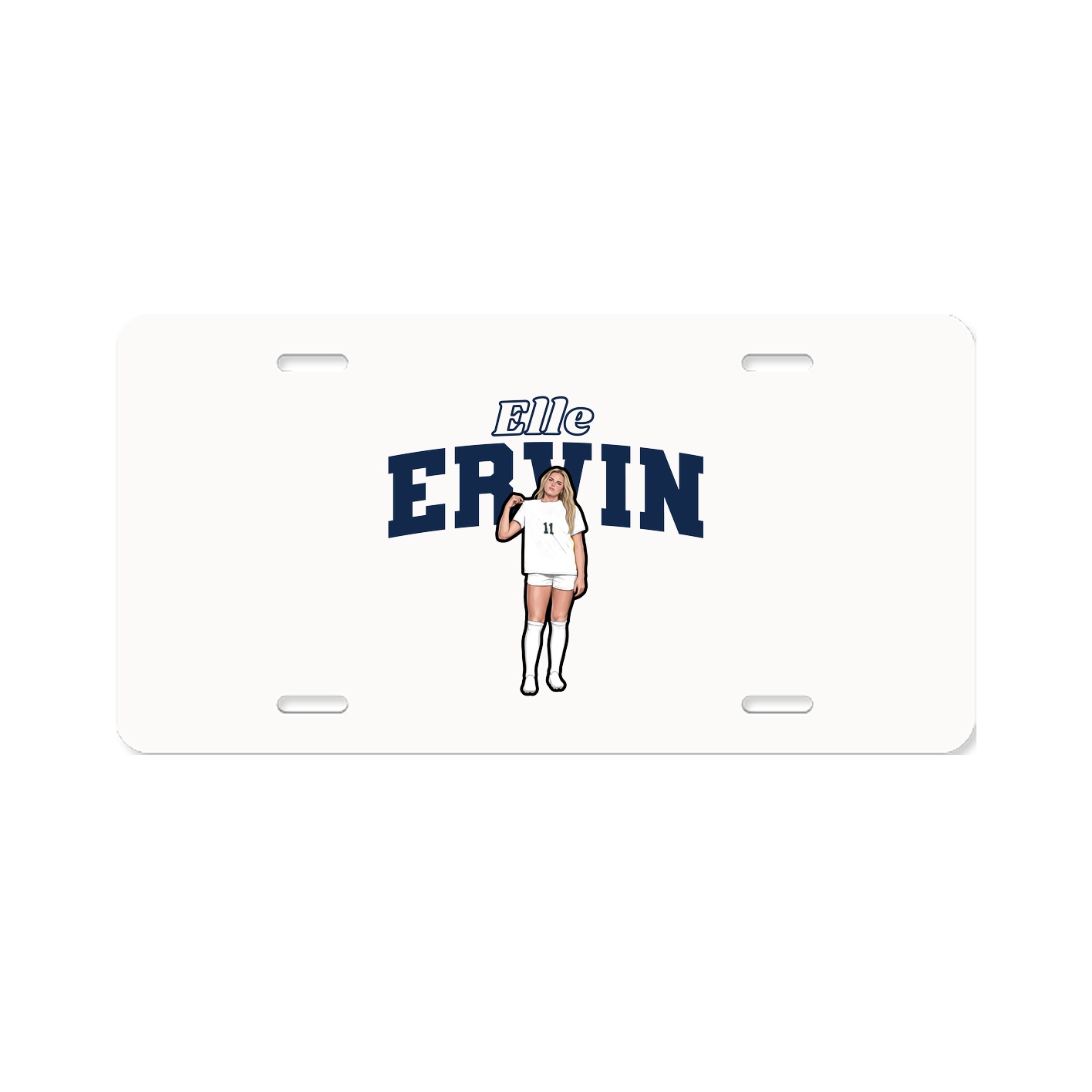 License Plate — Name Arch in Classic