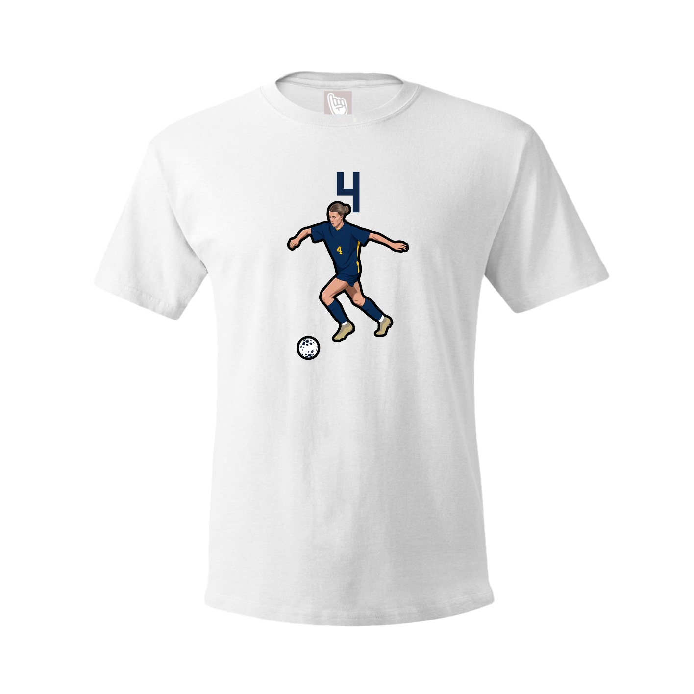 Youth Tee — Number Top in White
