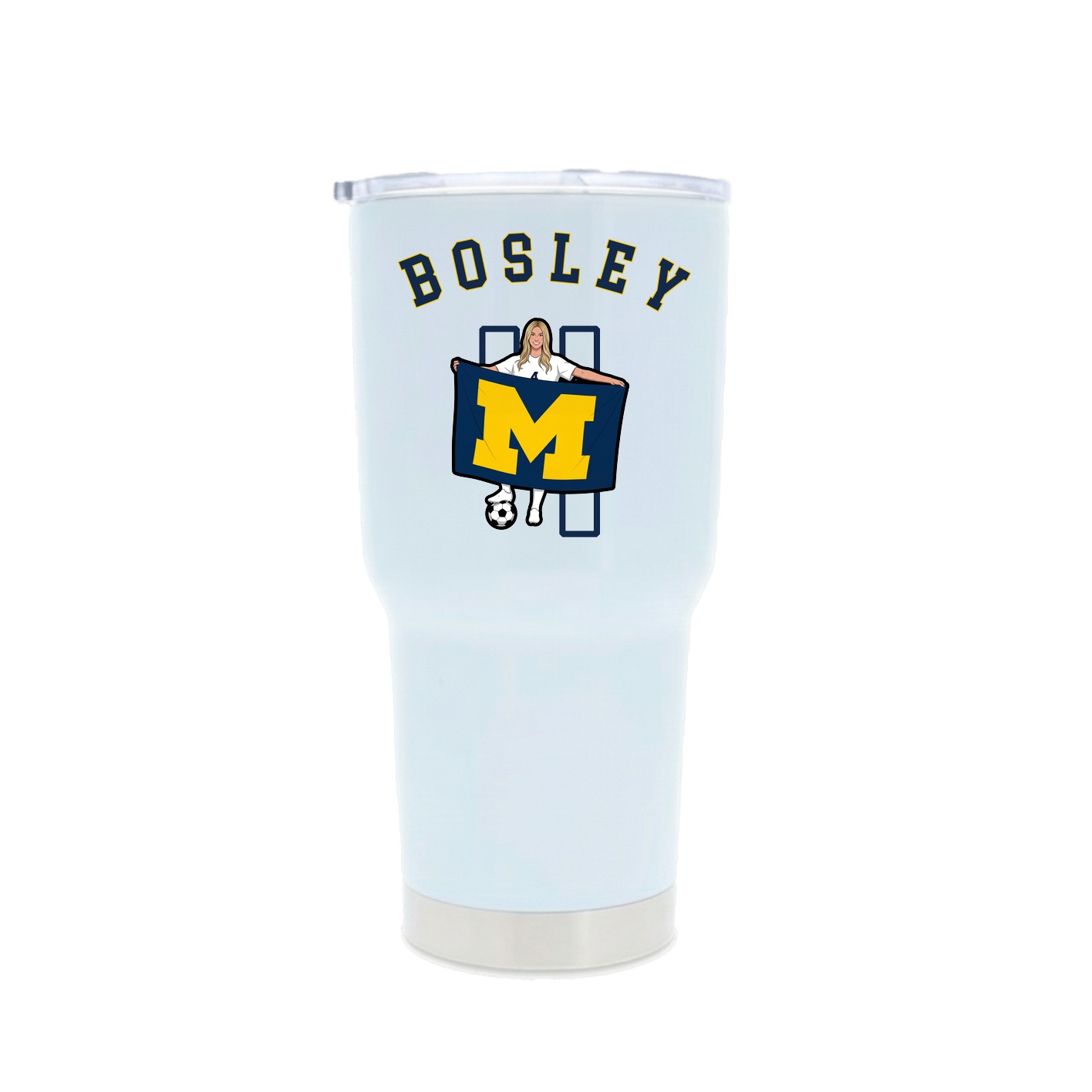 30oz Stainless Steel Tumbler — Shirsey Arch in White