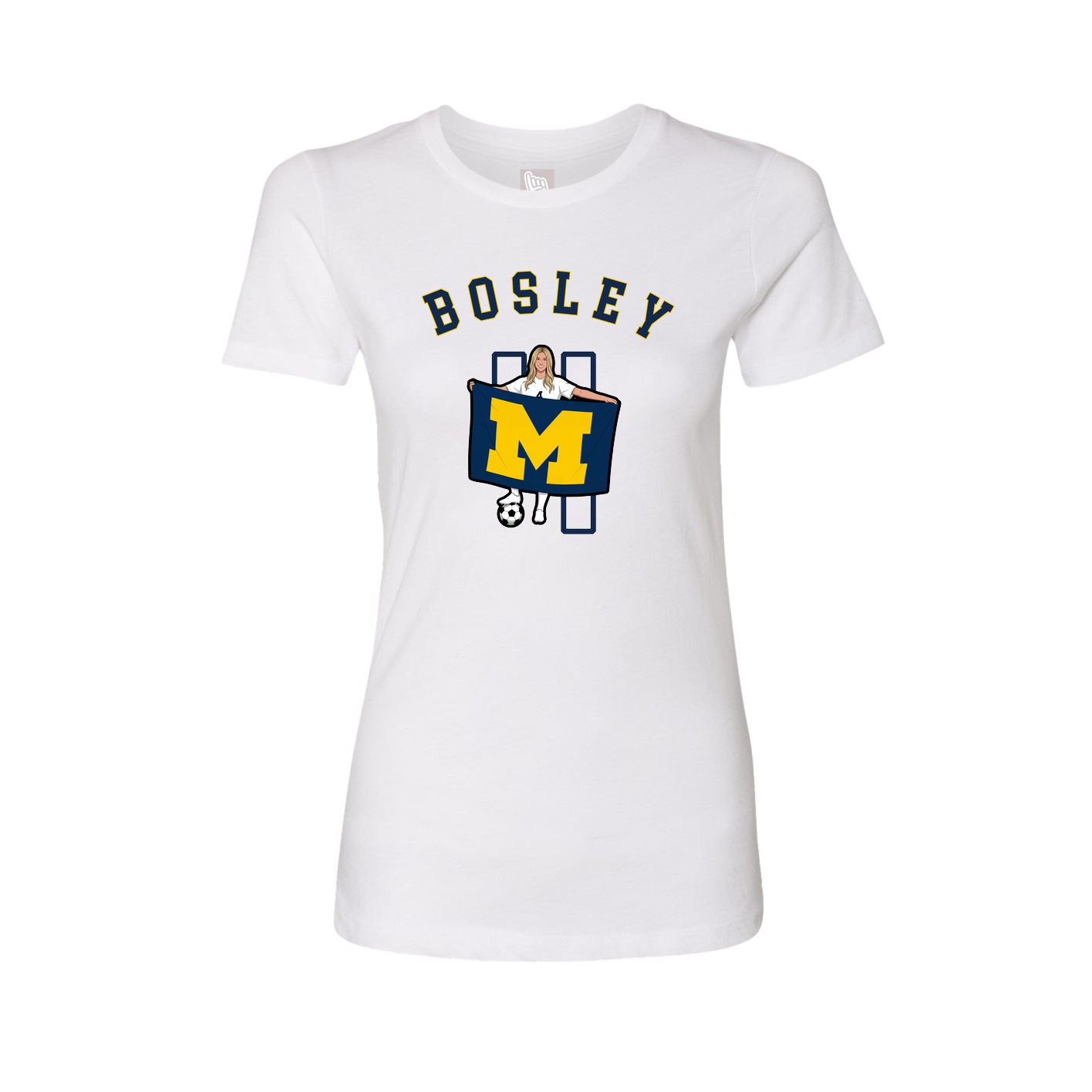Fitted Women's Tee — Shirsey Arch in White