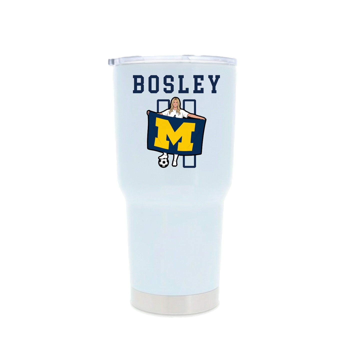 30oz Stainless Steel Tumbler — Shirsey in White