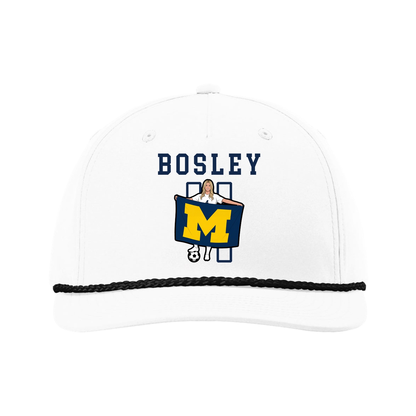 Five-Panel Classic Rope Cap — Shirsey in White
