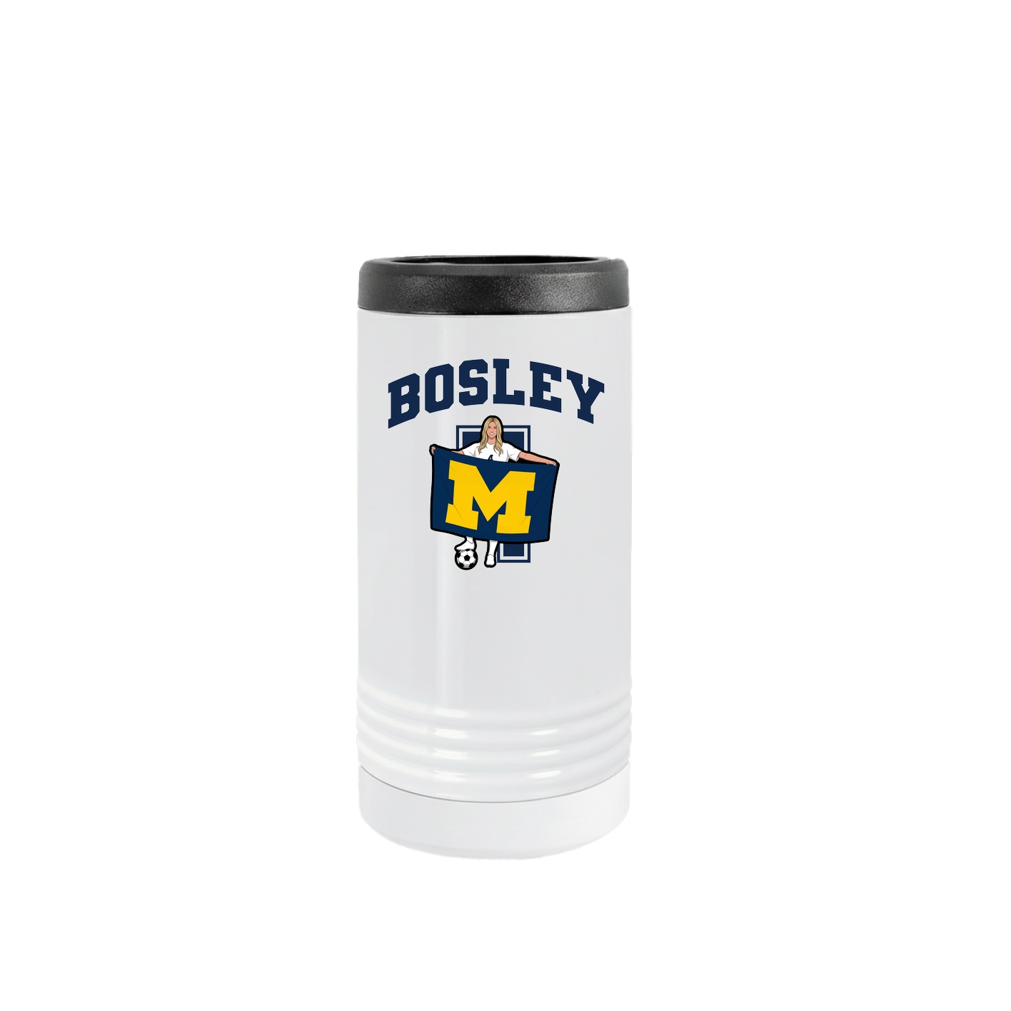Slim Beverage Holder — Number in White
