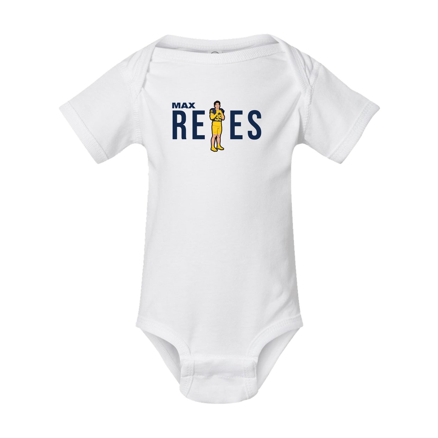 Baby Onesie — Player Name in White