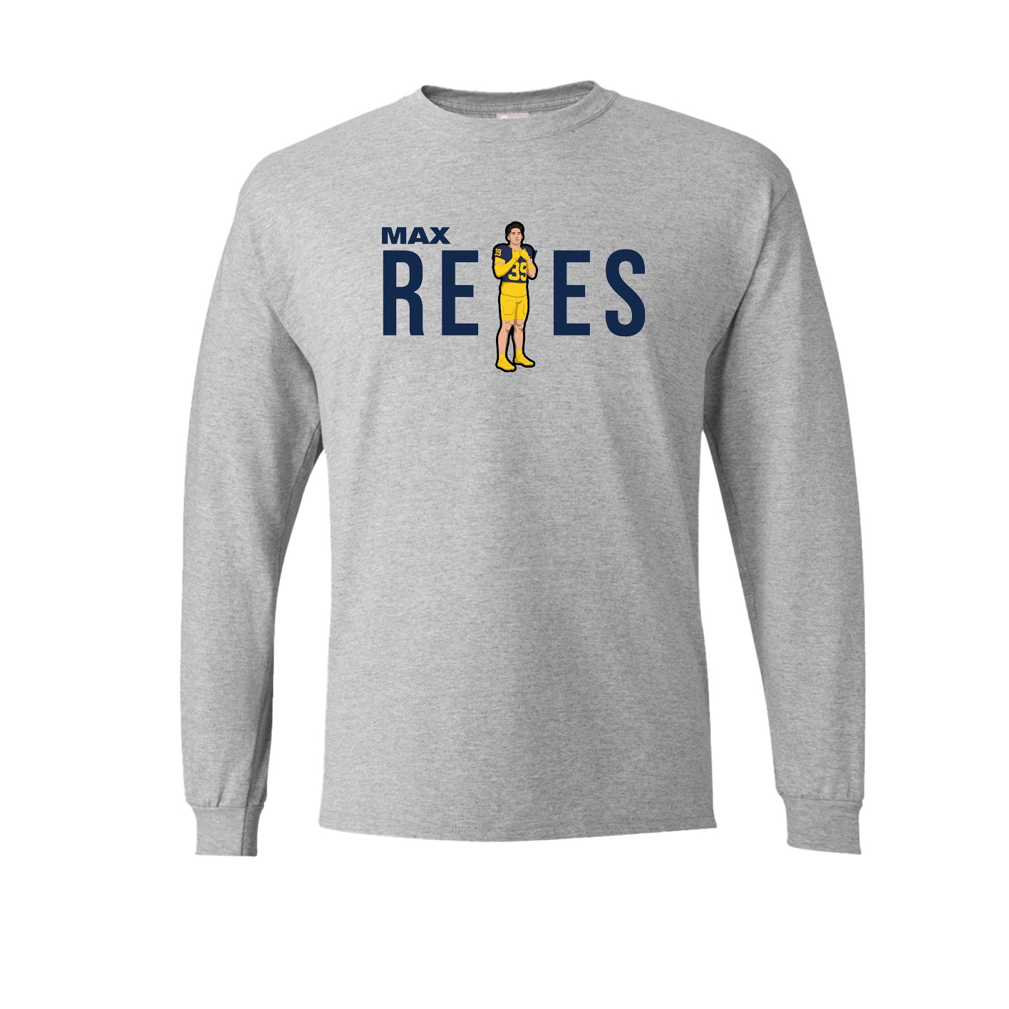 Long Sleeve Tee — Player Name in Grey