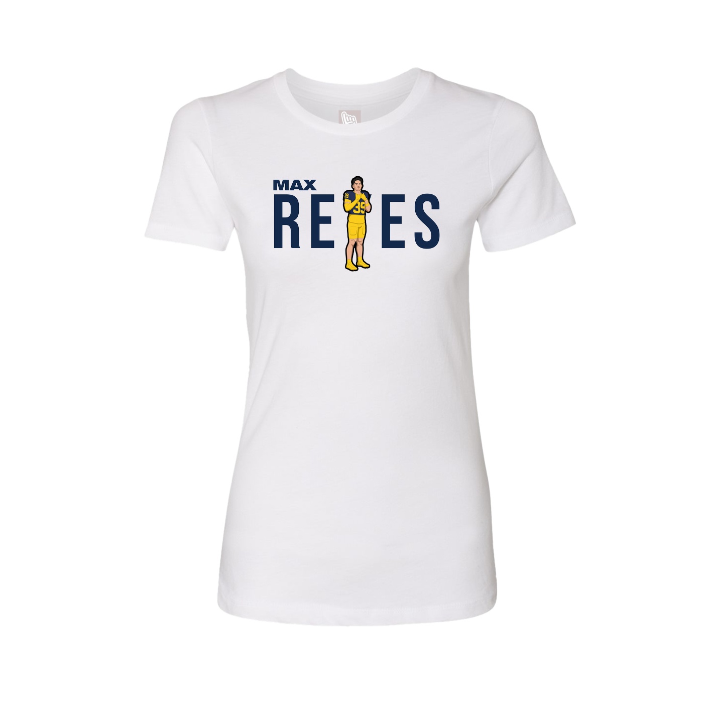Fitted Women's Tee — Player Name in White