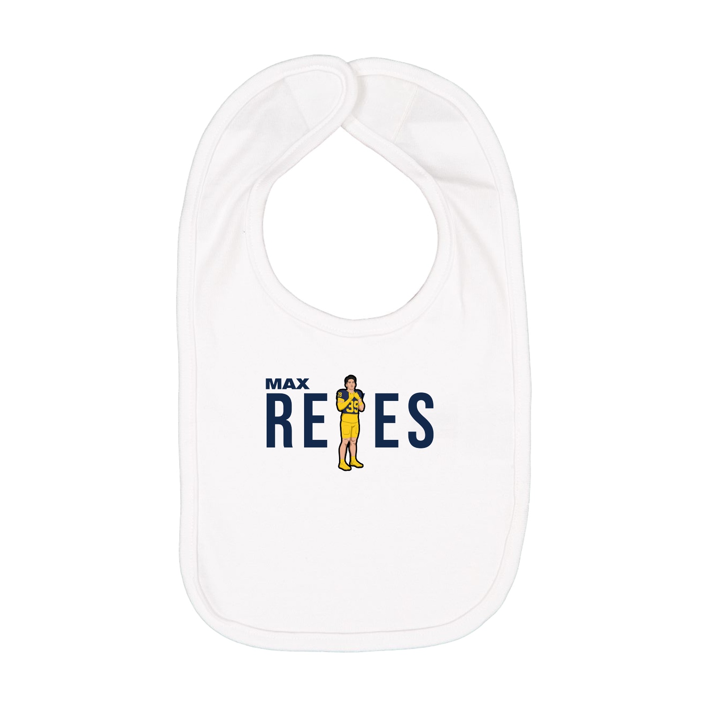 Infant Bib — Player Name in White