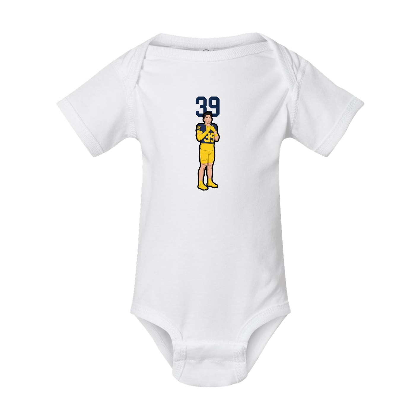 Baby Onesie — Number Top in White