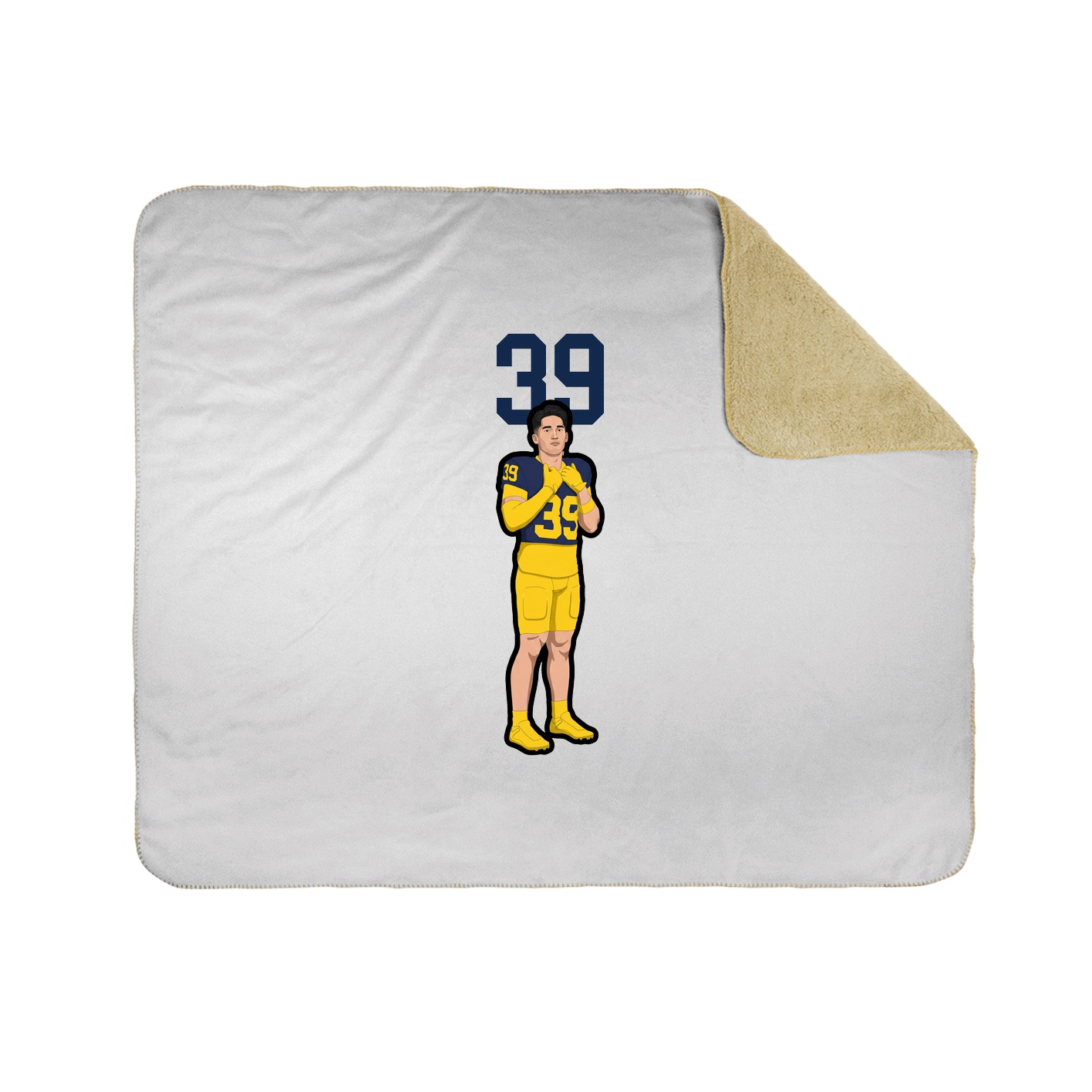 Throw Blanket — Number Top in White