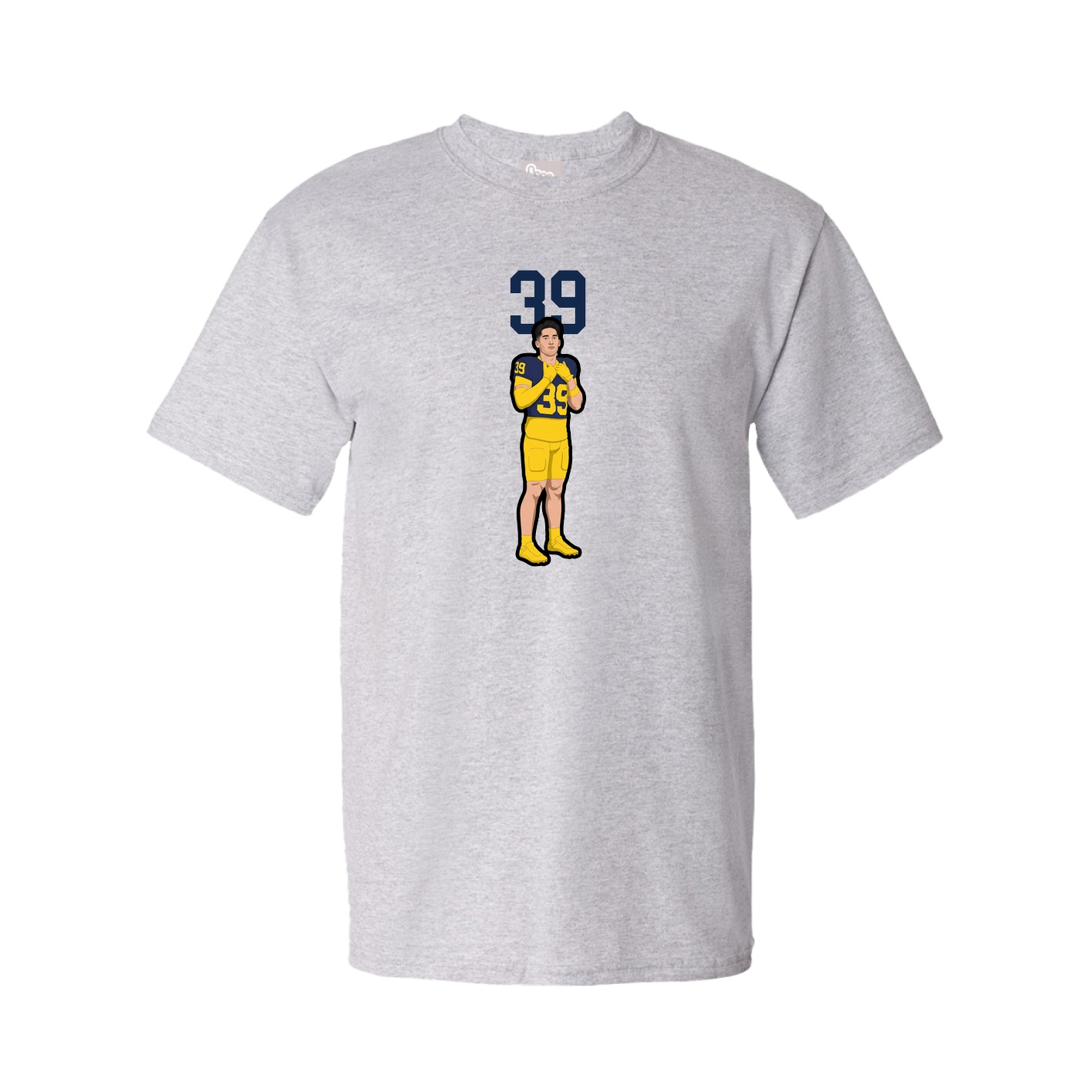 Youth Tee — Number Top in Grey