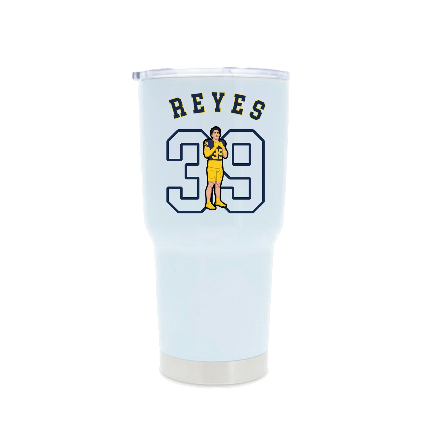 30oz Stainless Steel Tumbler — Shirsey Arch in White